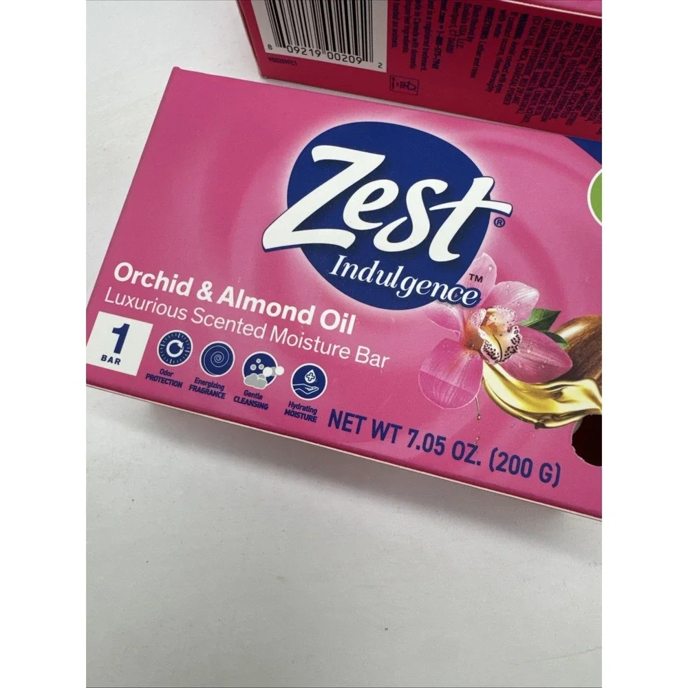 ZEST Bar‎ Soap Moisturizing Lush Orchid & Almond Oil Large Bars 7.05oz Lot Of 2